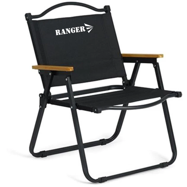Складной стул Ranger lucky Черный Oxford 600D с подлокотниками бук 100 кг (RA 2258) - изображение 3