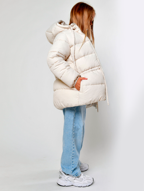 Детская зимняя куртка для девочки X-Woyz DT-8368-3 128 см Молочная (2000002510246) - Фото 3 Детская зимняя куртка для девочки X-Woyz DT-8368-3 128 см Молочная (2000002510246) - изображение 3