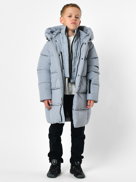 Подростковое зимнее пальто для мальчика X-Woyz DT-8348-11 152 см Голубое (2000002515364) - Фото 5 Подростковое зимнее пальто для мальчика X-Woyz DT-8348-11 152 см Голубое (2000002515364) - изображение 5