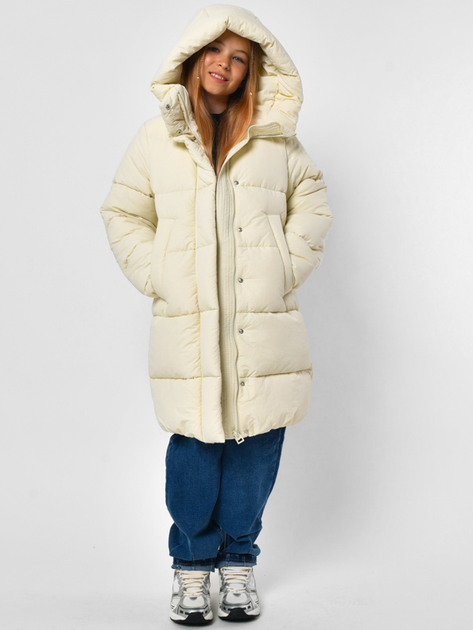 Подростковое зимнее пальто для девочки X-Woyz DT-8369-36 140 см Молочное (2000002514749) - Фото 3 Подростковое зимнее пальто для девочки X-Woyz DT-8369-36 140 см Молочное (2000002514749) - изображение 3
