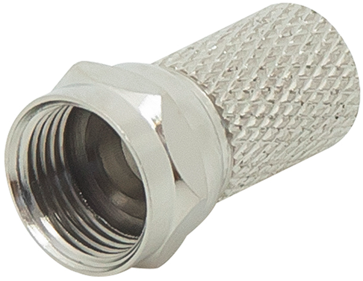 Zestaw wtyczek SAT SAT „F” RG59/20 mm skręcany CU 100 szt (5900804007395) - obraz 1