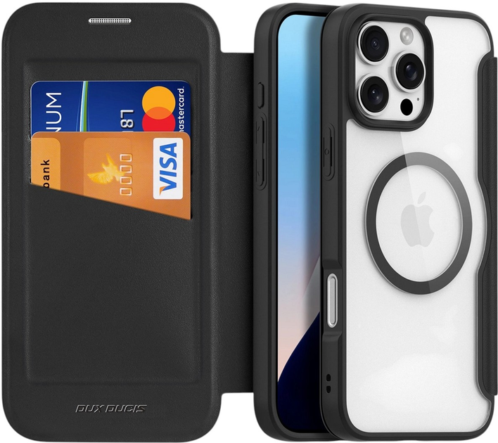 Etui z klapką Dux Ducis Skin X Pro MagSafe do Apple iPhone 16 Pro Max Black (6934913004517) - obraz 2