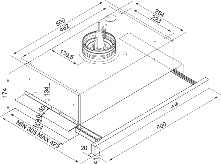 Витяжка SilverLine SL 1151 CV RF - зображення 3