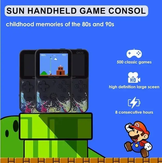 Приставка ігрова з джойстиком 500 ігор Handheld Game Boy G620 - изображение 5