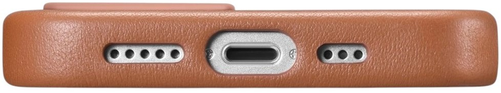 Панель iCarer Real Cowhide Premium Leather Magsafe для Apple iPhone 14 Brown (WMI14220705-BN) - зображення 10