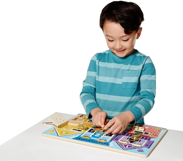 Drewniana tablica Melissa & Doug z zasuwkami (SM93406/6075185) (681147006140) - obraz 8