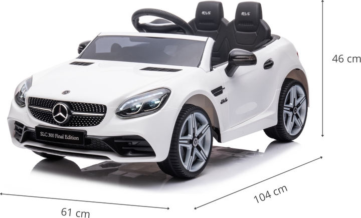 Електромобіль для дітей Milly Mally Mercedes-Benz SLC Білий (5901761129731) - зображення 11