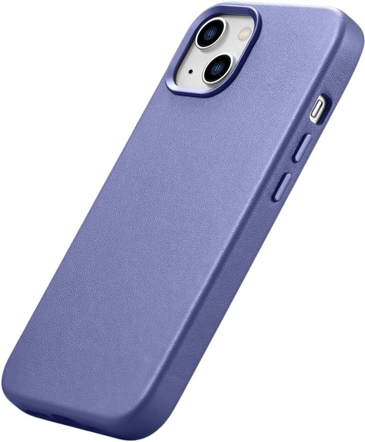 Панель iCarer Real Cowhide Premium Leather Magsafe для Apple iPhone 14 Light Purple (WMI14220705-LP) - зображення 5