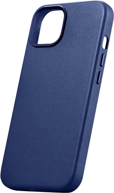 Панель iCarer Real Cowhide Premium Leather Magsafe для Apple iPhone 14 Blue (WMI14220705-BU) - зображення 4
