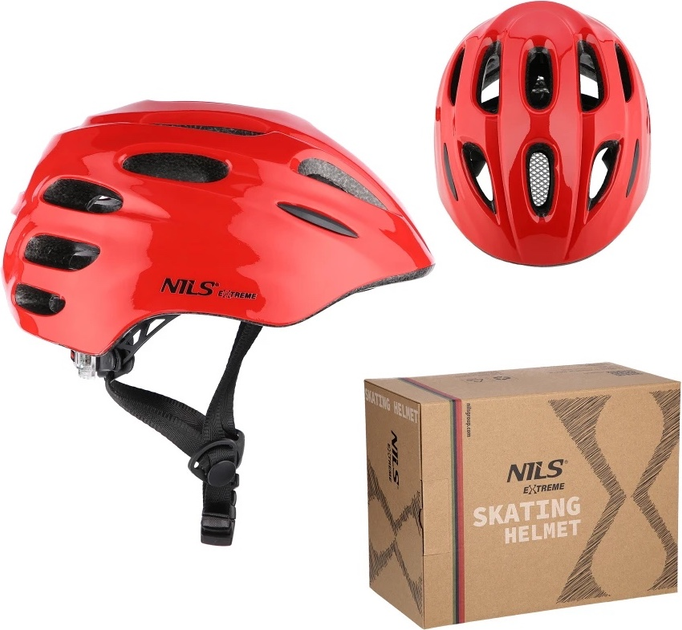 Шолом Nils EXTREME MTW01 LED XS 49-55 см Червоний 16-70-084 (5907695554564) - зображення 9