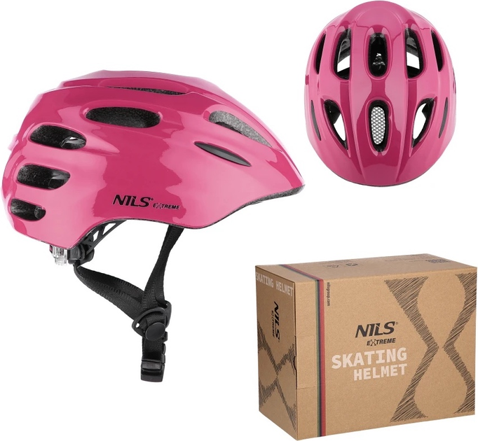 Шолом Nils EXTREME MTW01 LED XS 49-55 см Рожевий 16-70-081 (5907695595864) - зображення 9