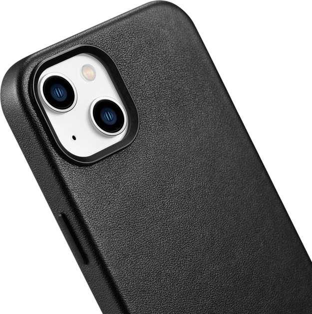 Панель iCarer Real Cowhide Premium Leather Magsafe для Apple iPhone 14 Plus Black (WMI14220707-BK) - зображення 8