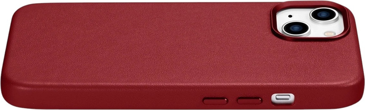 Панель iCarer Real Cowhide Premium Leather Magsafe для Apple iPhone 14 Plus Red (WMI14220707-RD) - зображення 7