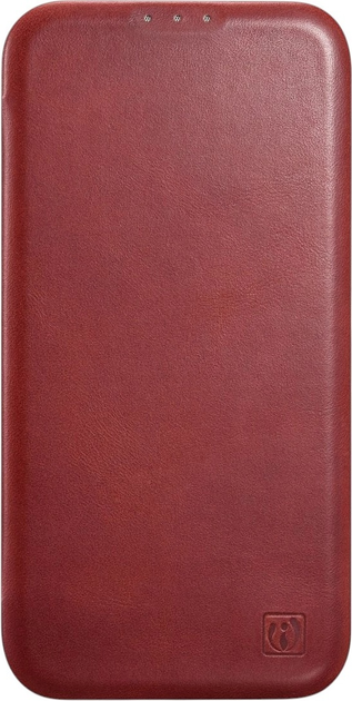 Чохол-книжка iCarer Curved Edge Oil Wax Real Leather Folio Case для Apple iPhone 14 Plus Red (AKI14220707-RD) - зображення 2