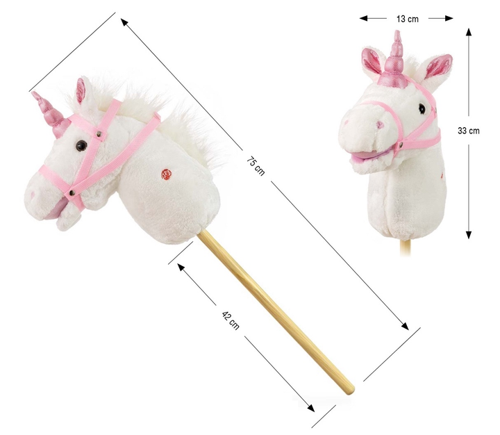 Koń na kiju Milly Mally Hobby White 6086 (5901761127324) - obraz 9