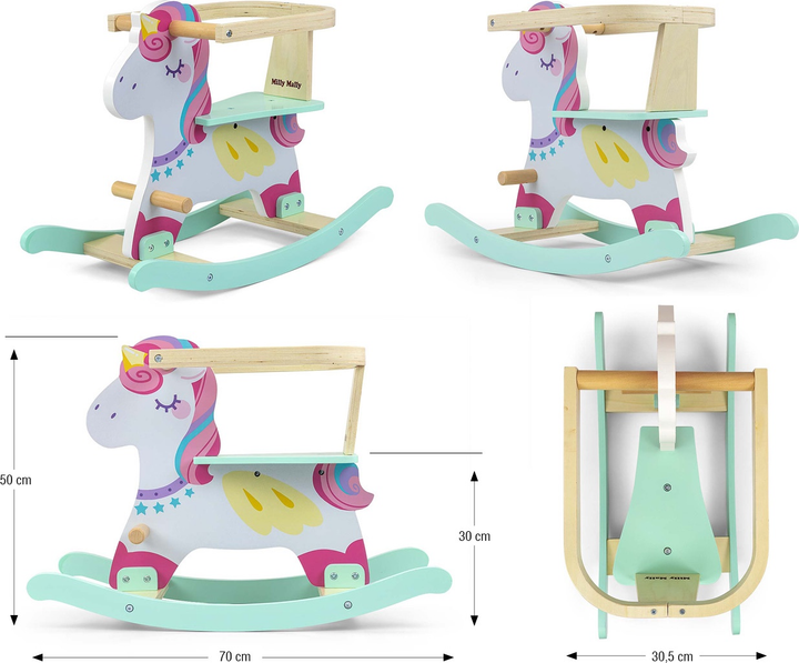 Koń-fotel bujany Milly Mally Lucky 12 Unicorn 5598 (5901761128833) - obraz 7