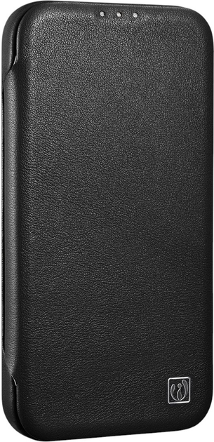 Etui z klapką iCarer Curved Edge Real Cowhide Premium Leather Folio Case do Apple iPhone 14 Plus Black (WMI14220715-BK) - obraz 4
