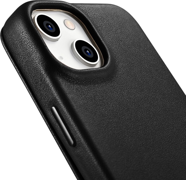 Etui z klapką iCarer Curved Edge Real Cowhide Premium Leather Folio Case do Apple iPhone 14 Plus Black (WMI14220715-BK) - obraz 11