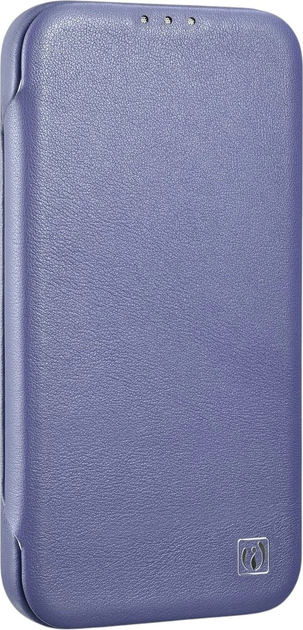 Etui z klapką iCarer Curved Edge Oil Wax Real Leather Folio Case do Apple iPhone 14 Pro Max Light Purple (WMI14220716-LP) - obraz 4
