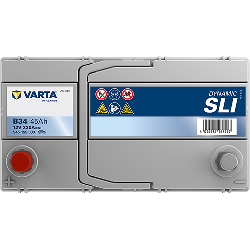 Автомобильный аккумулятор Varta Blue Dynamic 45А (+/-) ASIA B34 (330EN) (545158033) - изображение 2