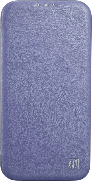 Etui z klapką iCarer Curved Edge Real Cowhide Premium Leather Folio Case do Apple iPhone 14 Pro Light Purple (WMI14220714-LP) - obraz 2