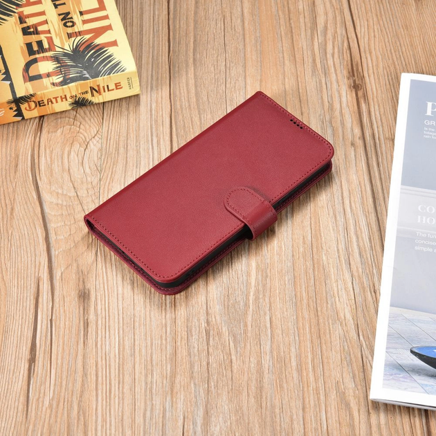 Etui z klapką iCarer Haitang Leather Wallet Case do Samsung Galaxy S22 Plus Red (6958955898156) - obraz 12