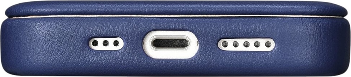 Etui z klapką iCarer Curved Edge Real Cowhide Premium Leather Folio Case do Apple iPhone 14 Pro Blue (WMI14220714-BU) - obraz 12