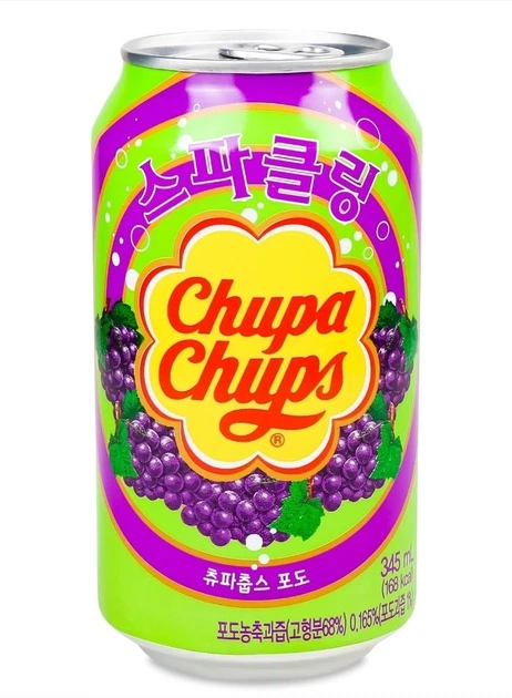 Напиток газированный Chupa Chups Grape виноградный вкус-лидер 345