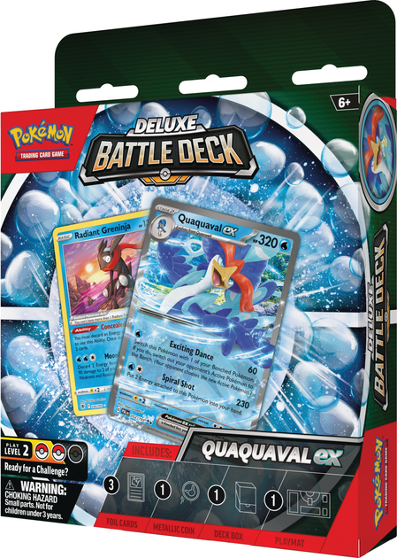 Набір Pokémon TCG: Deluxe Battle Deck - Quaquaval ex/ Meowscarada ex Bundle 6 шт (ZES0820650852589) - зображення 4