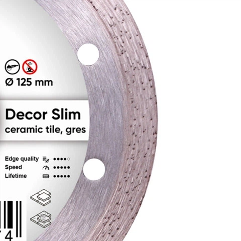 Круг алмазный для керамогранита Distar 125x1,2x8x22,23 Decor Slim (11115427010) - Фото 2 Круг алмазный для керамогранита Distar 125x1,2x8x22,23 Decor Slim (11115427010) - изображение 2