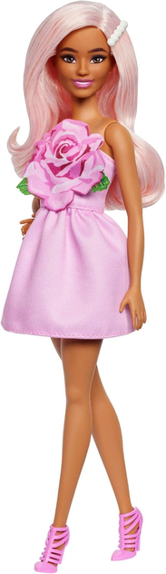 Lalka Barbie Fashionistas Różowa sukienka HYT94 (0194735255580) - obraz 2