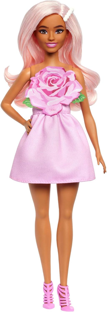 Lalka Barbie Fashionistas Różowa sukienka HYT94 (0194735255580) - obraz 3