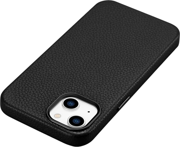 Панель iCarer Litchi Premium Leather Magsafe Back Case для Apple iPhone 14 Black (WMI14220709-BK) - зображення 6