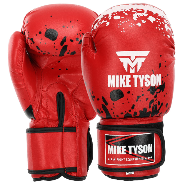 Перчатки боксерские кожаные MIKE TYSON MA-4263_Красный_10_унции - изображение 2