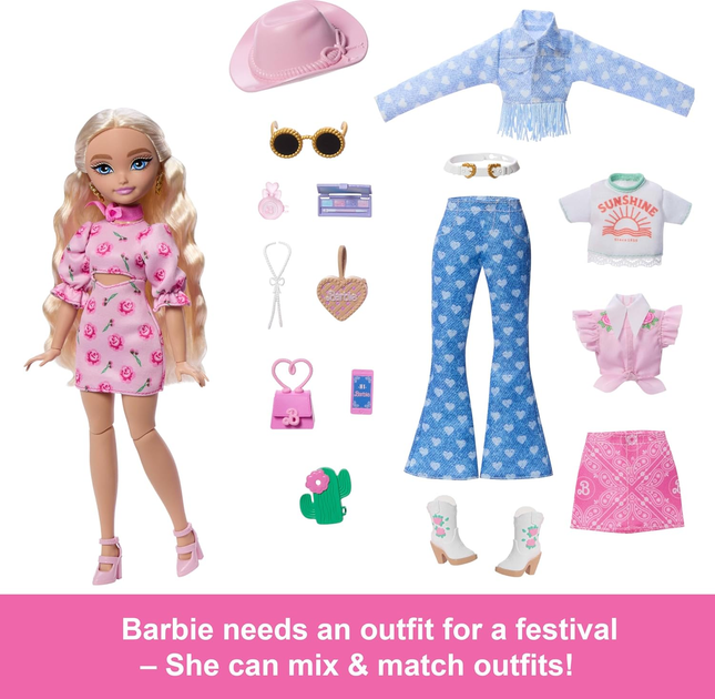 Lalka Barbie Dream Besties Malibu Festiwalowe styliz JGH87 (0194735314522) - obraz 6
