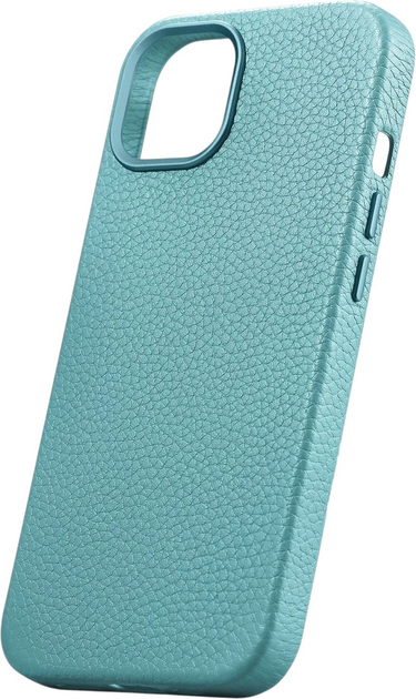 Etui iCarer Litchi Premium Leather Magsafe Back Case do Apple iPhone 14 Green (WMI14220709-GN) - obraz 4