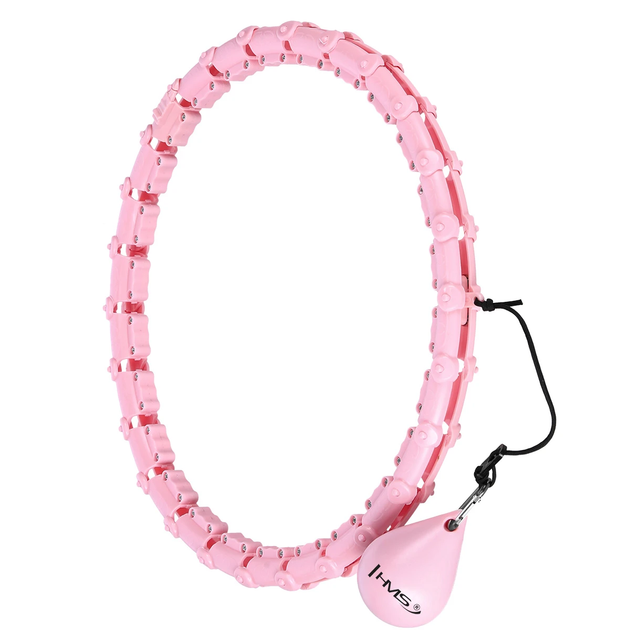 Hula-hop plus size light pink z wypustkami i obciążnikiem HMS HHW11 (5907695553529) - obraz 4