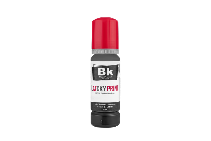 Светостойкие чернила Lucky Print для Epson серии L Black 70 ml - Фото 1 Светостойкие чернила Lucky Print для Epson серии L Black 70 ml - изображение 1