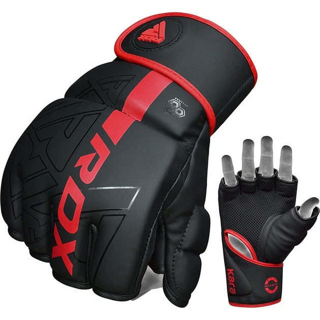 Рукавиці для ММА RDX F6 KARA Matte Red L (капа у комплекті) - Фото 12 Рукавиці для ММА RDX F6 KARA Matte Red L (капа у комплекті) - изображение 12