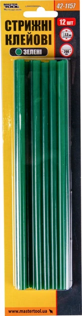 Стержни клеевые MASTERTOOL 7.2х200 мм 12 шт зеленые 42-1157 - Фото 2 Стержни клеевые MASTERTOOL 7.2х200 мм 12 шт зеленые 42-1157 - изображение 2