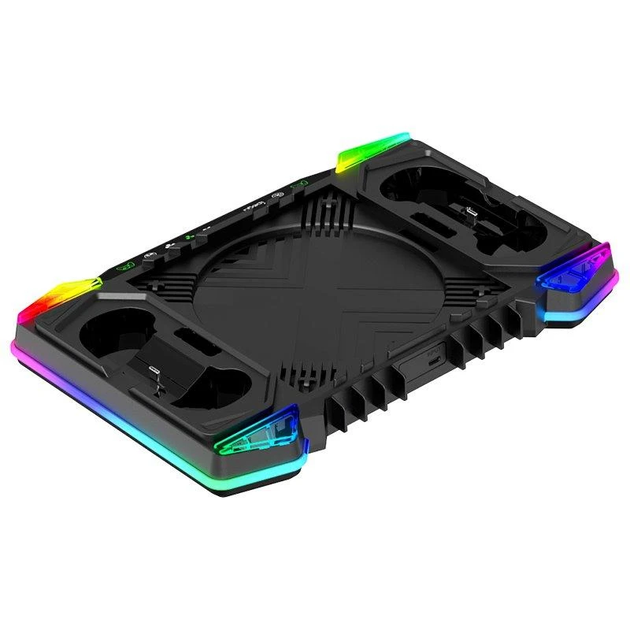 Многофункциональная зарядная станция iPega PG-XBX025S с охлаждением и RGB-подсветкой для Xbox Series X черная - изображение 2