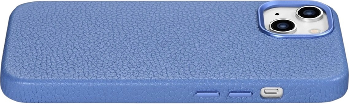 Etui iCarer Litchi Premium Leather Magsafe Back Case do Apple iPhone 14 Plus Light Blue (WMI14220711-LB) - obraz 7
