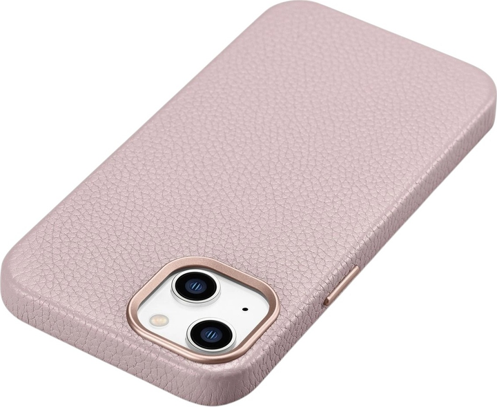 Etui iCarer Litchi Premium Leather Magsafe Back Case do Apple iPhone 14 Plus Pink (WMI14220711-PK) - obraz 6