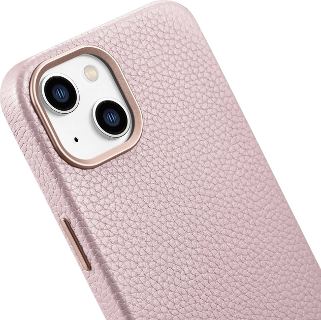 Etui iCarer Litchi Premium Leather Magsafe Back Case do Apple iPhone 14 Plus Pink (WMI14220711-PK) - obraz 8