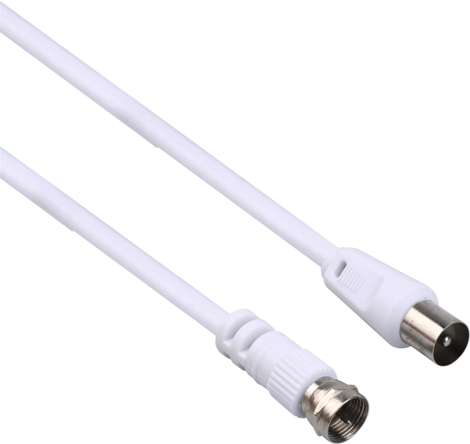Kabel TechniSat Coaxial IEC - Coaxial F 1.5 m White (76-4833-01) - obraz 2