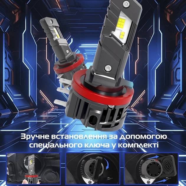 LED лампа Cyclone LED H15 5000K type 44 – фото, отзывы