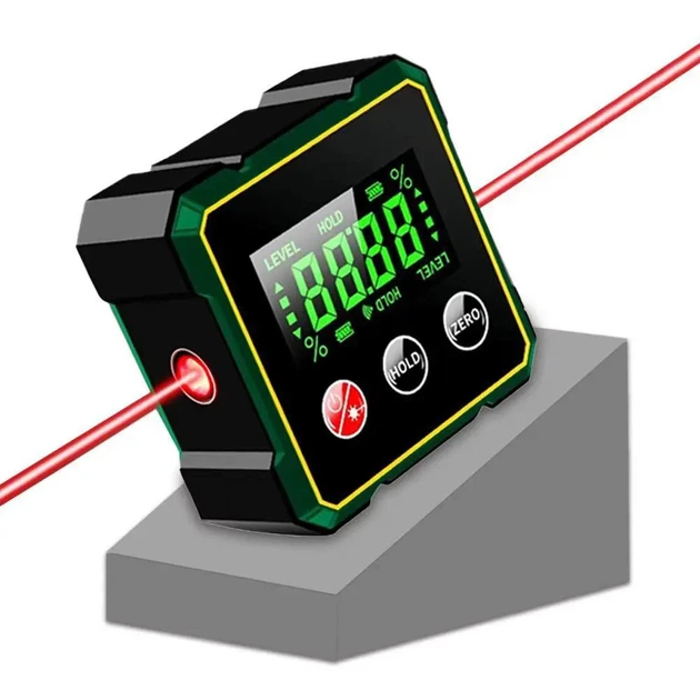 Цифровой угломер Digital Protractor JC 100 со встроенным аккумулятором инклинометр с лазерами и магнитом - Фото 1 Цифровой угломер Digital Protractor JC 100 со встроенным аккумулятором инклинометр с лазерами и магнитом - изображение 1