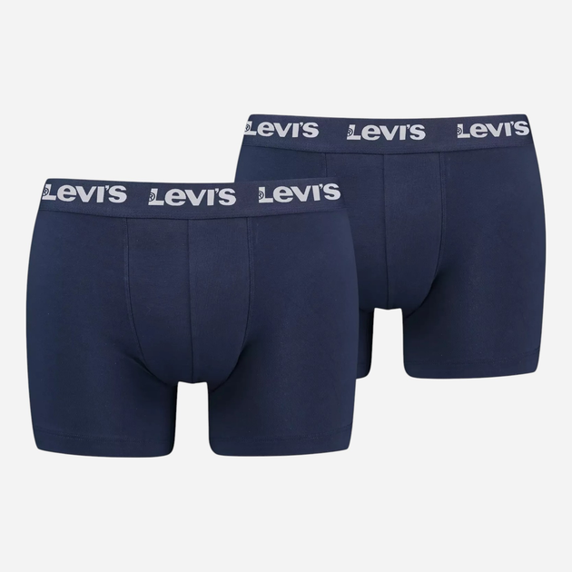 Zestaw majtek męskich typu bokserki Levi`s Men Repeat Logo Boxer Brief 2P XL 2 szt. Granatowy - obraz 1
