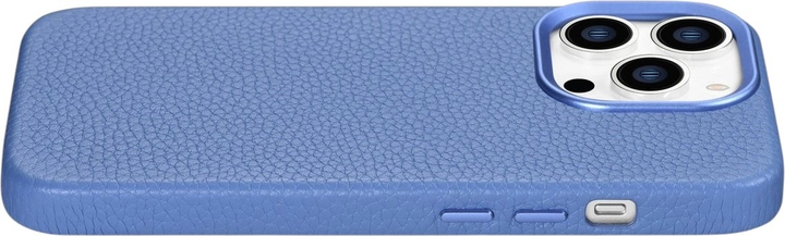 Панель iCarer Litchi Premium Leather Magsafe Back Case для Apple iPhone 14 Pro Light Blue (WMI14220710-LB) - зображення 7