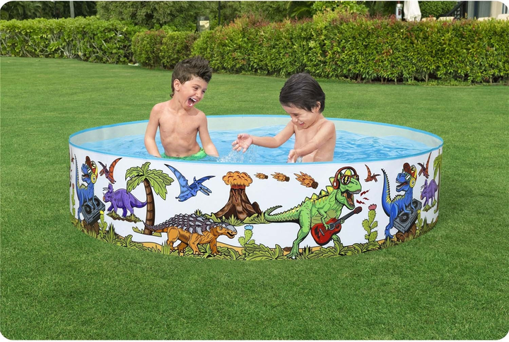 Nadmuchiwany basen Bestway Dinozaury 244 x 46 cm (6942138950670) - obraz 11